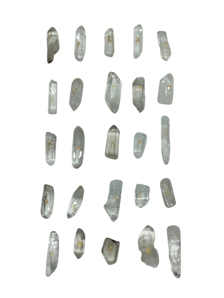 Set 7 Piezas Cuarzo Roca Geometría Sagrada