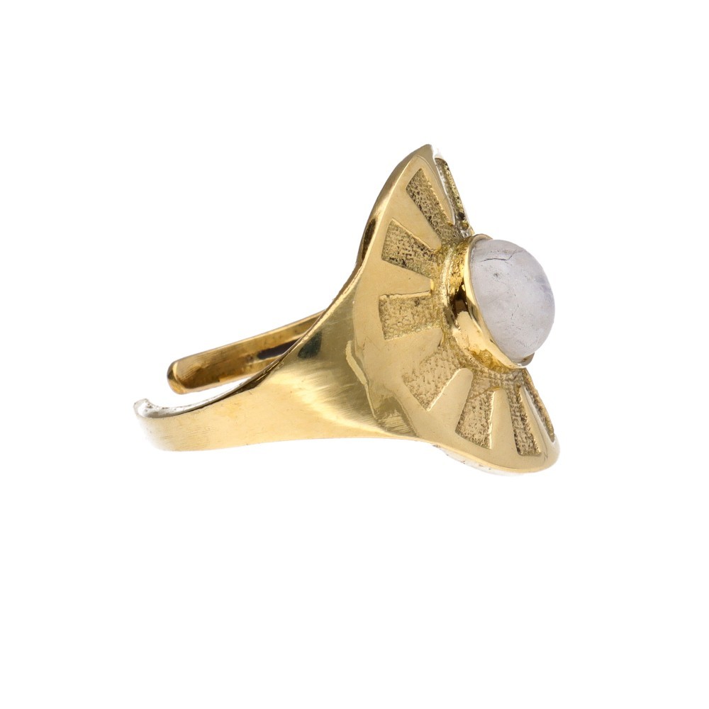 Anillo de Bronce con Piedra Luna