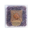 Pirámide Orgonita de Amatista con Flor de la Vida 7x7cm