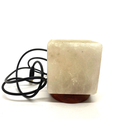 Lámpara de Sal Blanca con Forma de Cubo