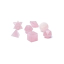 Set de 7 PPiezas Cuarzo Rosa Geometría Sagrada