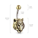 Navel de Acero con Tigre