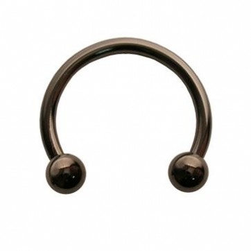 Circular Barbell de Titanio Negro de 1.6mm