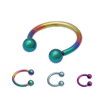 Circular Barbell en Titanio Colores de 1.6mm