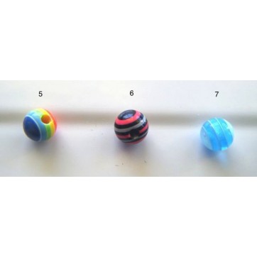 Bola UV con Rayas Colores de 1.6 mm