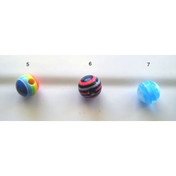 Bola UV con Rayas Colores de 1.6x5mm