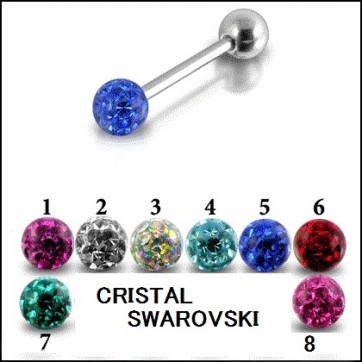 Barbell de Acero con 1 Bola de Cristal Australiano