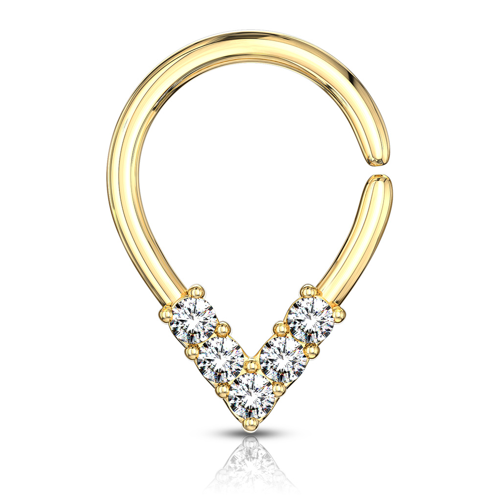 Aro manejable Forma de Gota con Joyas
