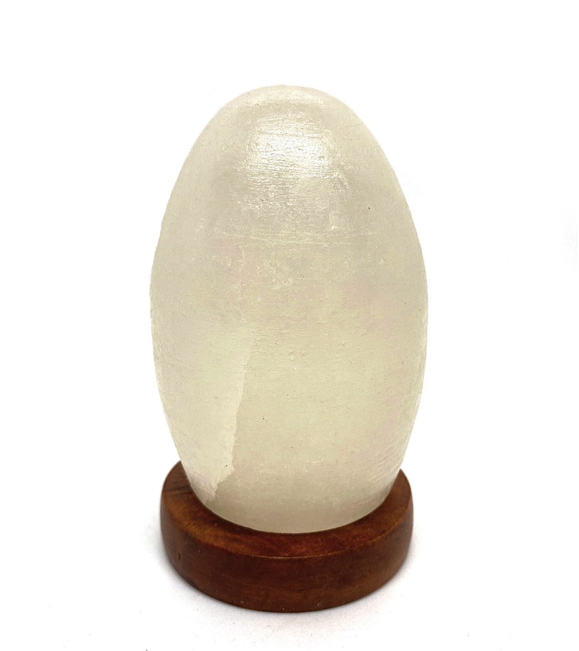 Lámpara de Sal Blanca con Forma de Huevo