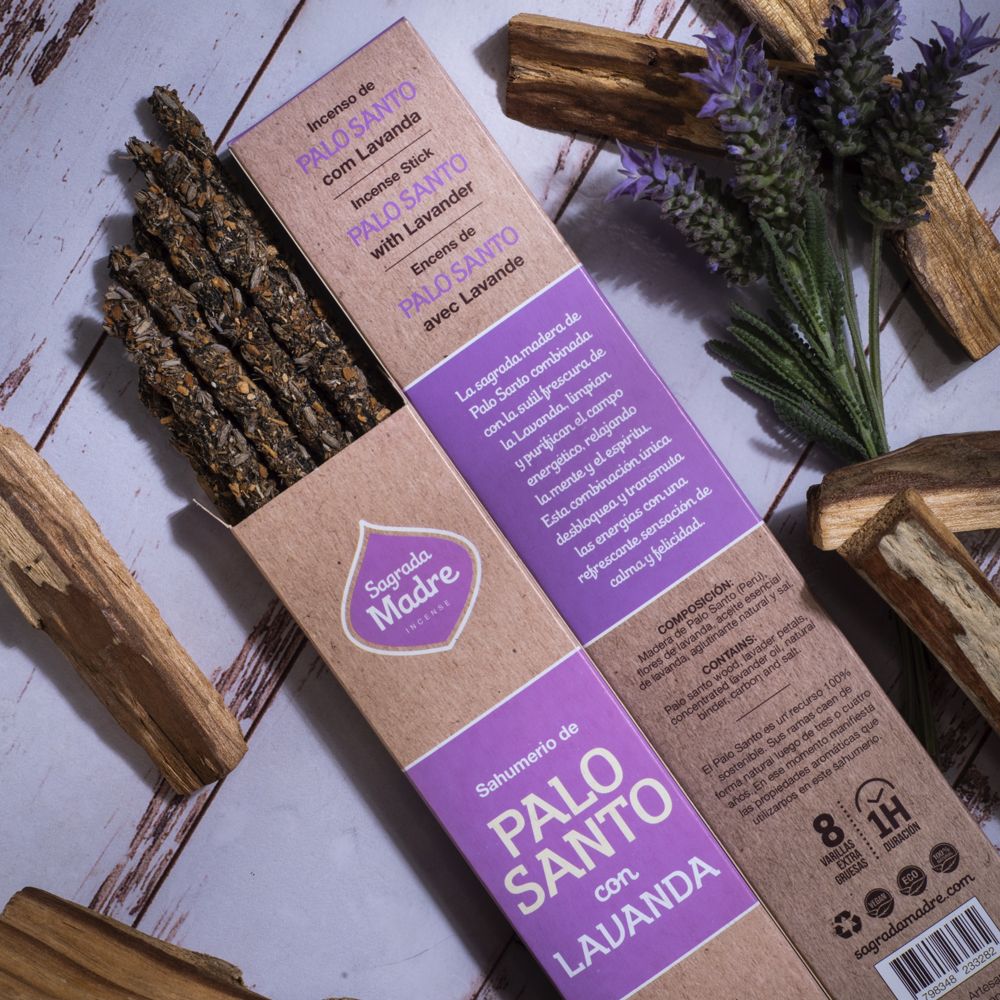 Incienso de Palo Santo con Lavanda - Sagrada Madre