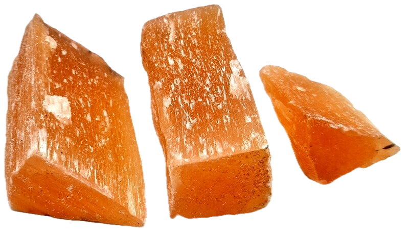 Selenita Naranja Bruta (Pieza)