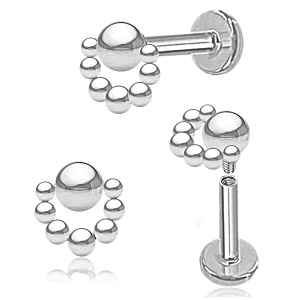Labret con Circulo de Bolitas