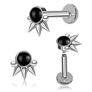 Labret con Ónix y Decoración