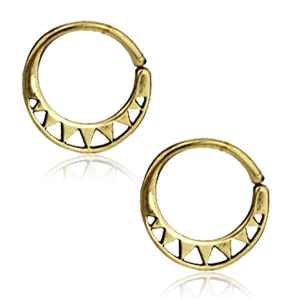 Aro Manejable Dorado con Decoración Maya