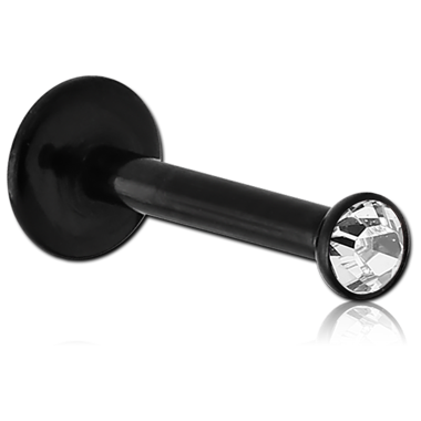 Labret de Acero Negro con Joya de 1.2 mm