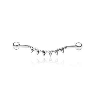 Barbell Industrial con Cadena y Pinchos