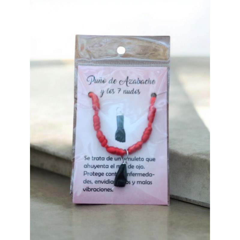 Pulsera 7 Nudos con Puño de Azabache