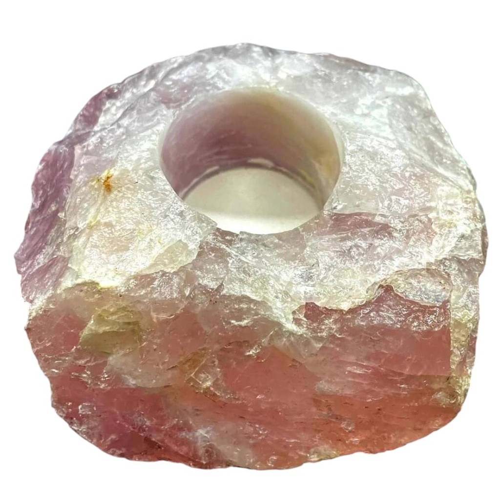 Portavelas de Cuarzo Rosa 1Kg