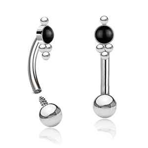 Micro Banana de Acero con Bolitas y Onix