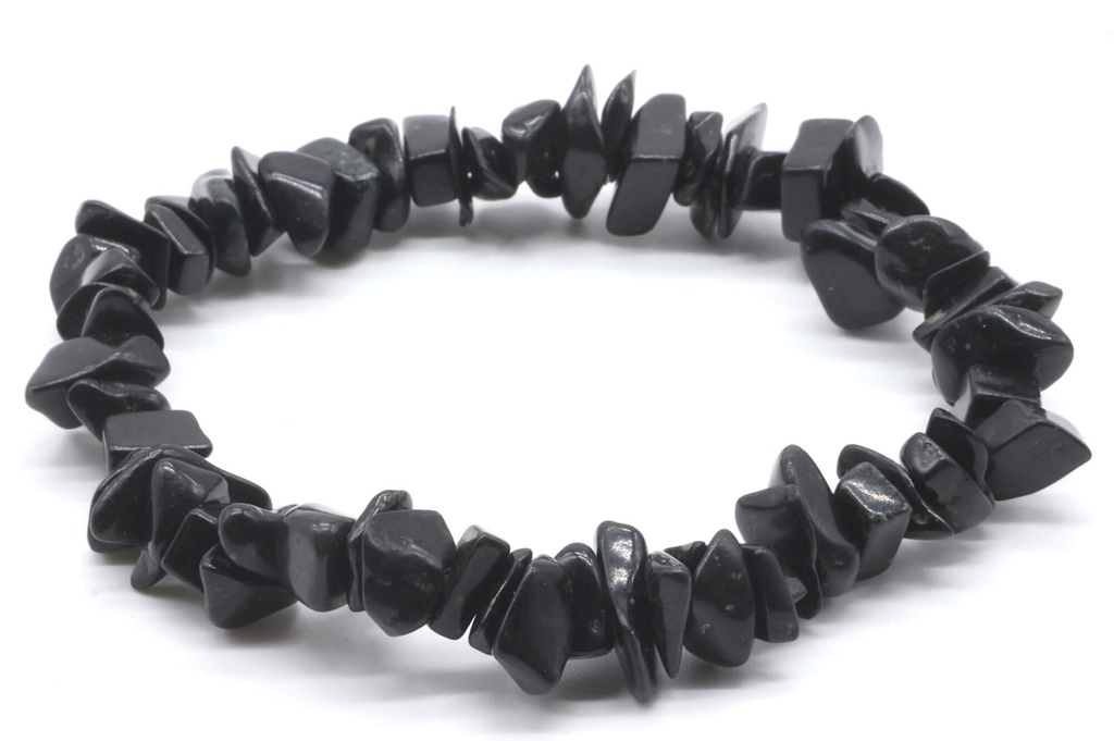 Pulsera Chips de Turmalina Negra