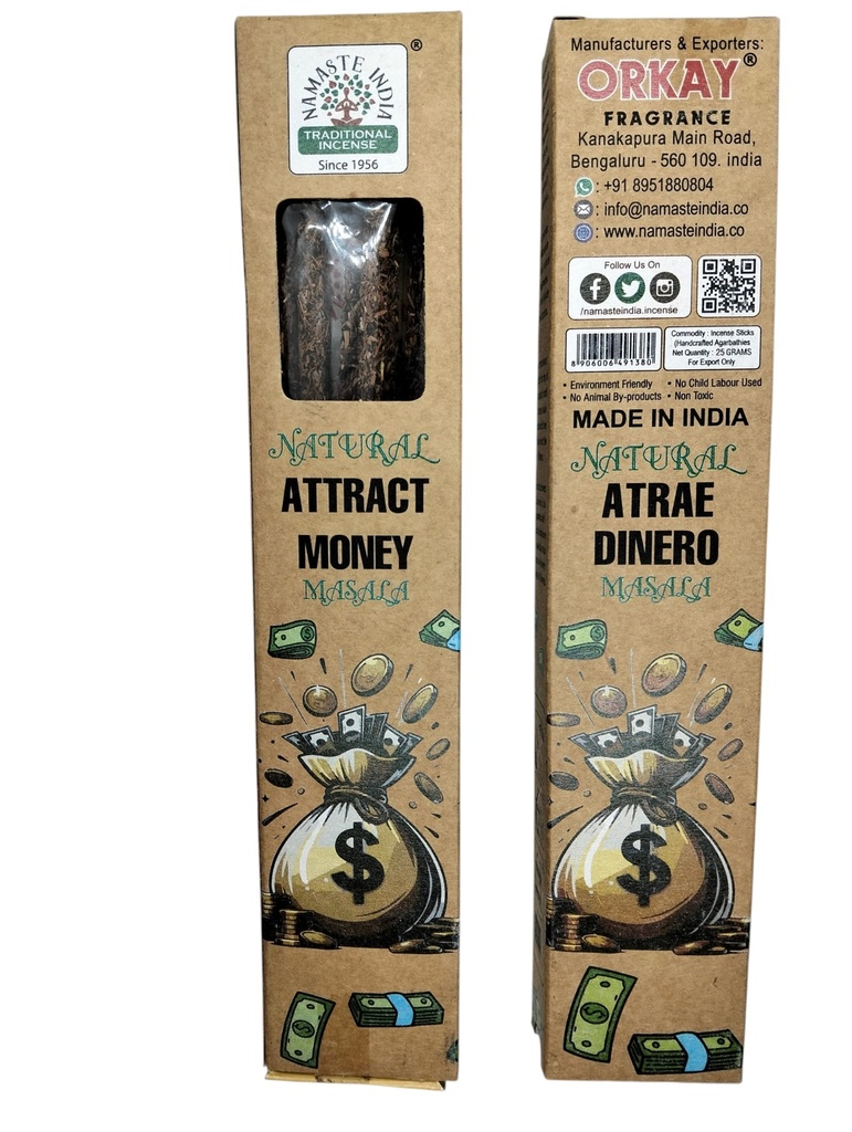 Incienso Namaste India Natural ATRAE DINERO