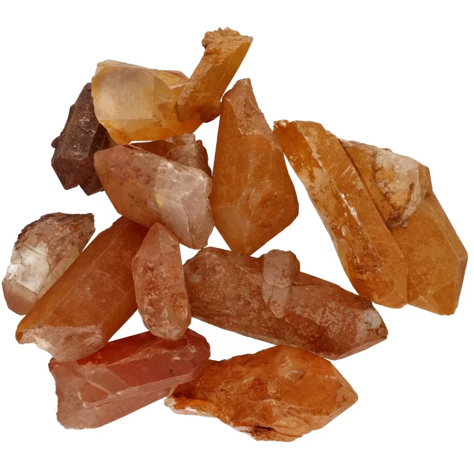 Punta de Cuarzo Mandarina en Bruto (Unidad)
