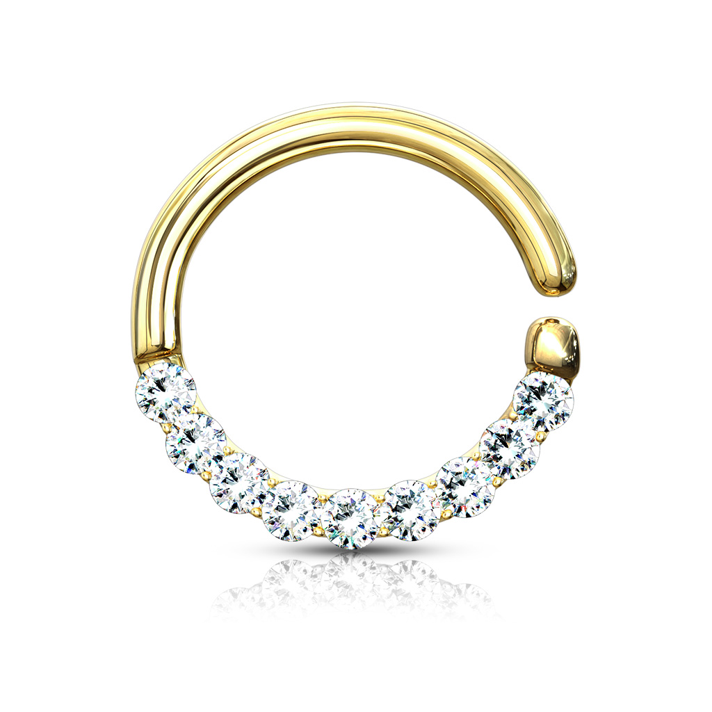 Aro Manejable Dorado con Joyas Laterales