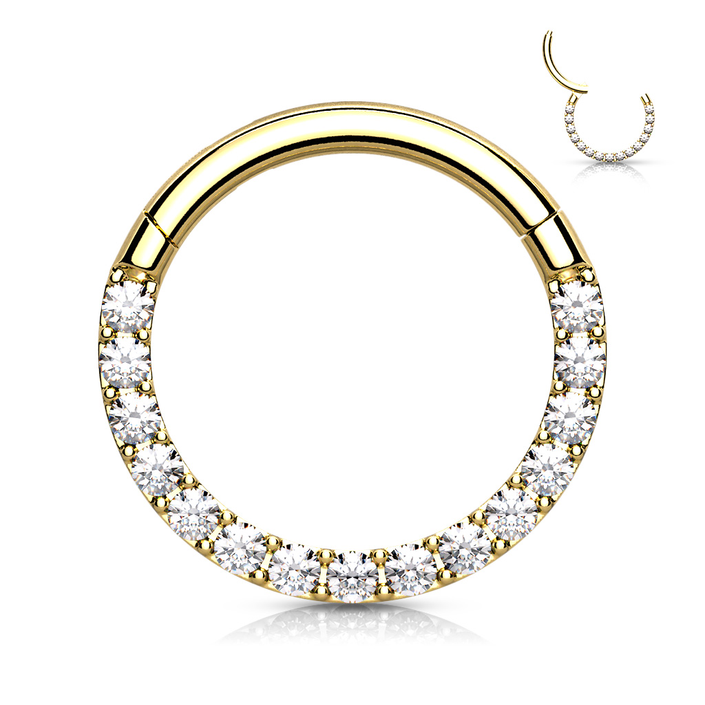Clicker Dorado con Joyas Faceteadas
