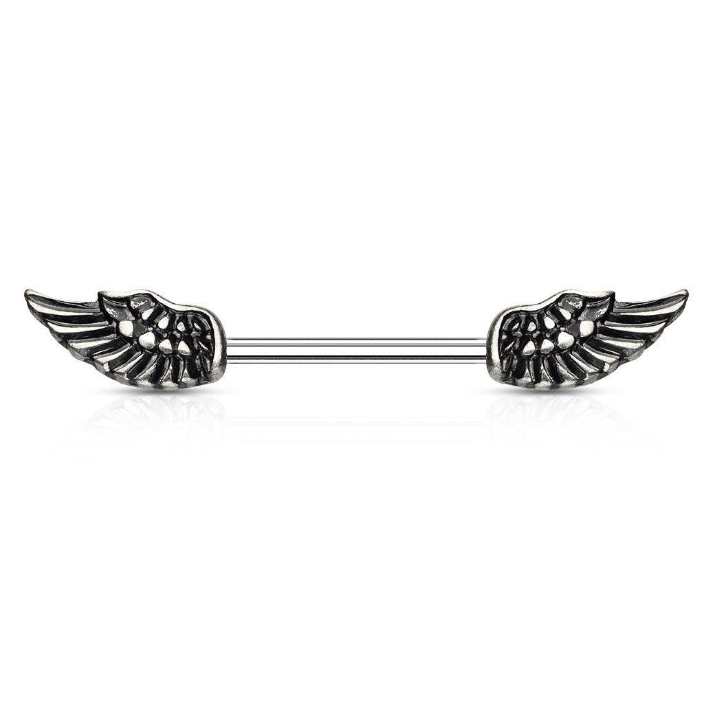 Barbell para Pezón de Acero con Alas