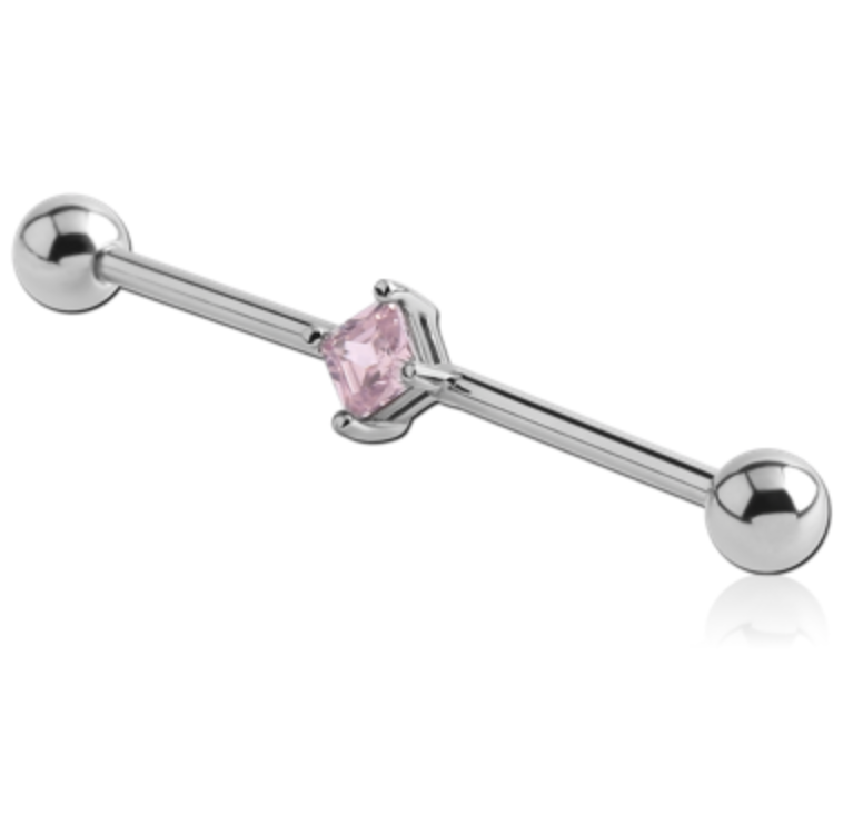 Barbell Industrial con Joya de Rombo