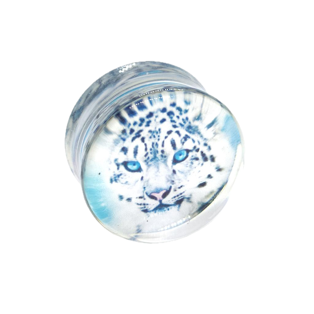 Dilatador Plug Acrílico con Dibujo de Leopardo