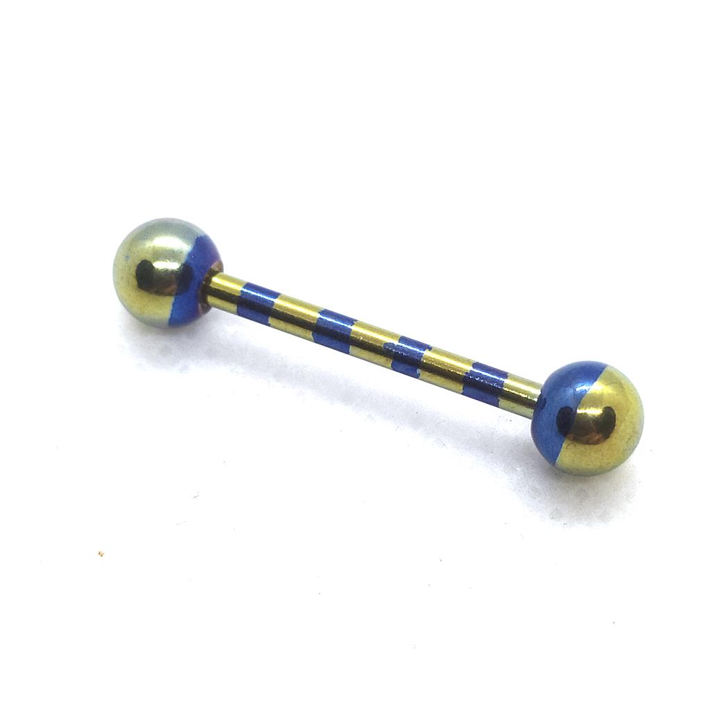 Barbell de Acero con Rayas