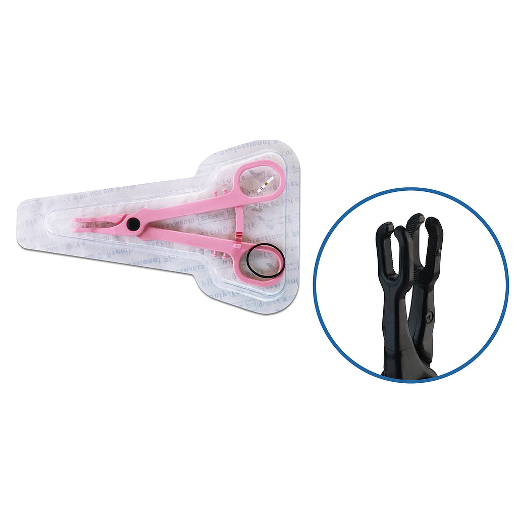 Forceps Oval Abierto Desechable Esterilizado Negro (Unidad)