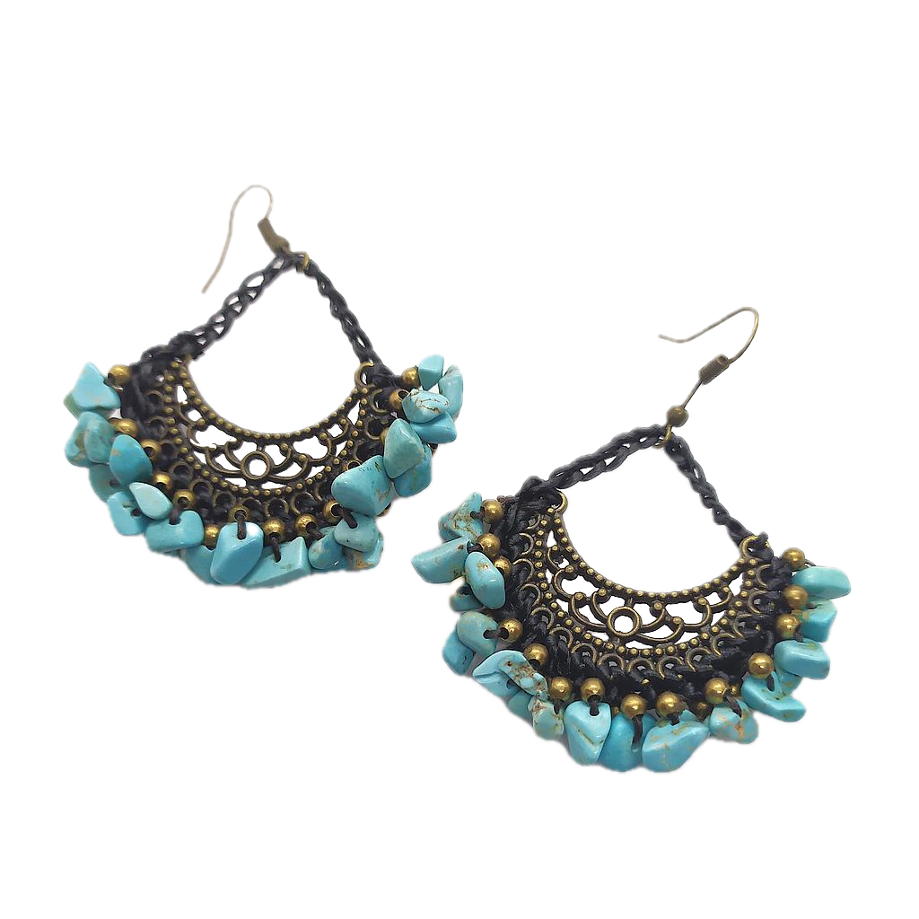 Pendientes con Piedras Turquesas