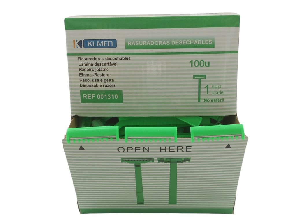 Rasuradoras Verdes (100 Unidades)