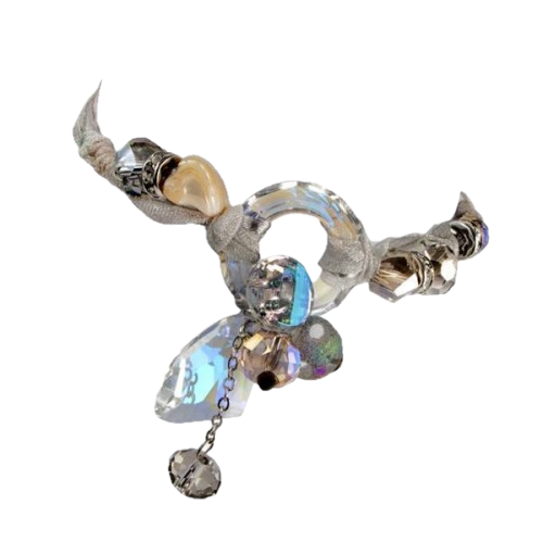 Pulsera Cristal de Vidrio Azul Modelo Nº3