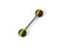 Barbell de Acero con Bolas UV Rasta