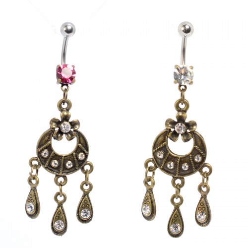 Navel Con Colgante Antiguo y Joyas