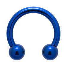 Circular Barbell de Acero Bañado en color Azul