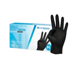 Guantes de Nitrilo Negros sin Polvo (100 Unidades)