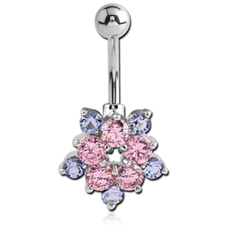 Navel de Acero con Joyas