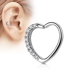 Aro Manejable con Forma de Corazón con Joyas 