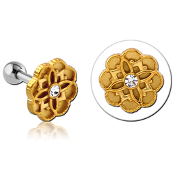 [BBL.FL.ET.DO.CO] Barbell con Flor Étnica Doble Color