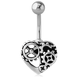 Navel de Acero con Corazón Mecánico