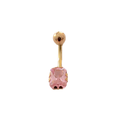 Navel de Oro 18K con Joya Engarzada Grande