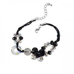 Pulsera Cristal de Vidrio Negro Modelo Nº2