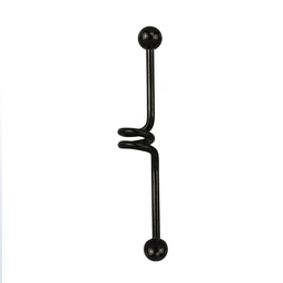 Barbell Industrial de Acero Negro con Muelle Pequeño