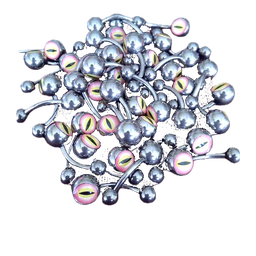 Navel de Titanio en su color con Ojo de Serpiente 