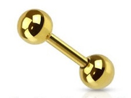 [BBL.ABO.1.6] Barbell de Acero Dorado de 1.6 mm