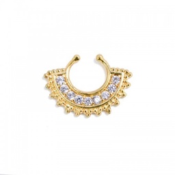 Falso Septum Dorado con Joyas